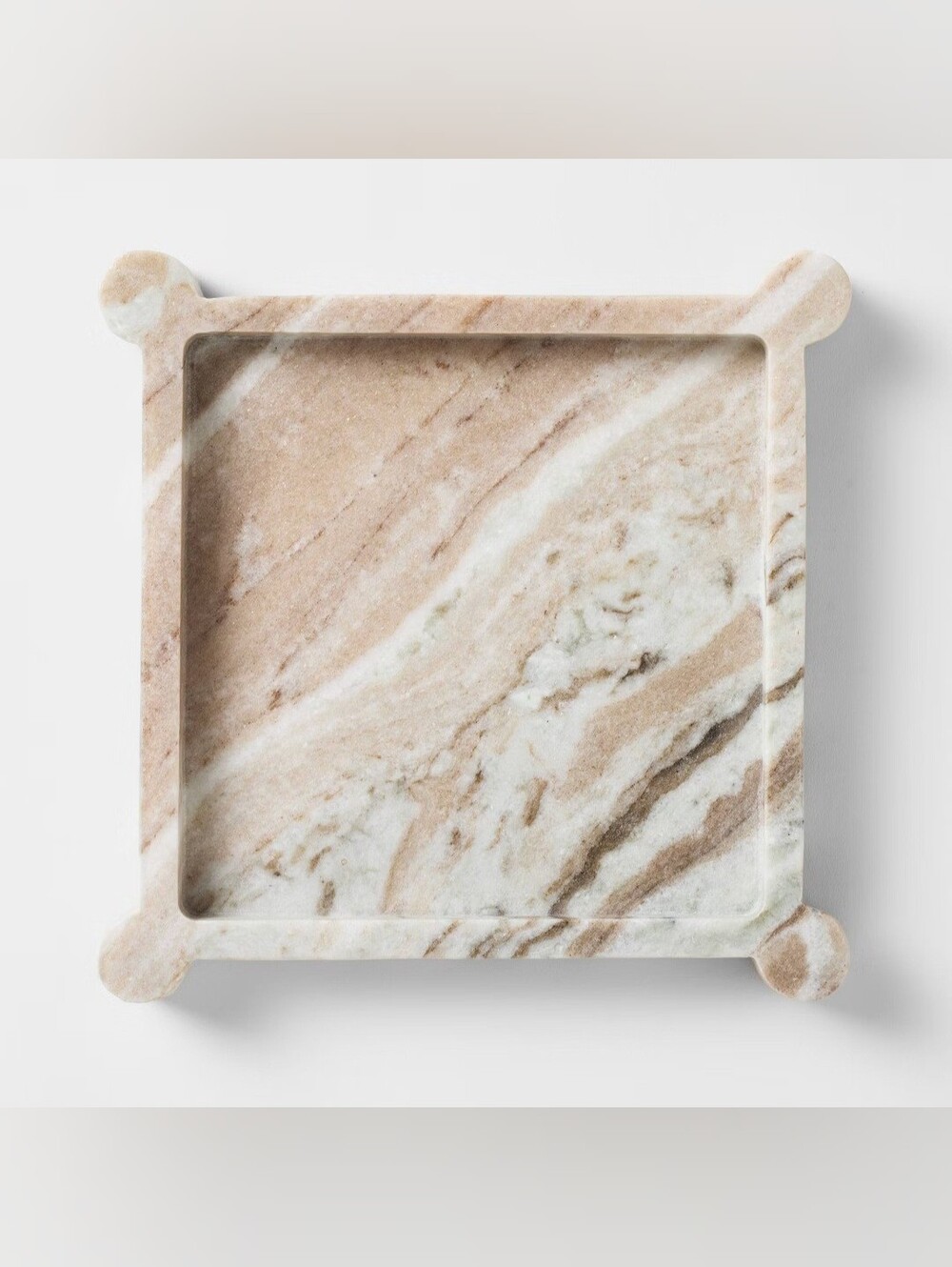 Threshold Designed With Studio McGee 8" Marble Catchall Tray Off-White